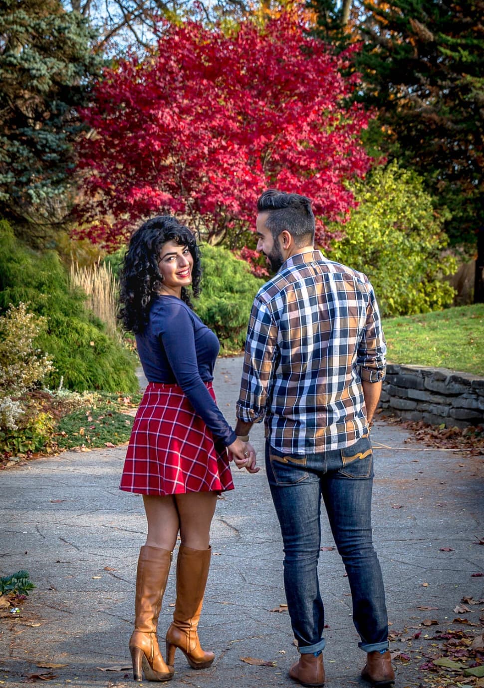 A walk under red maples in full colour