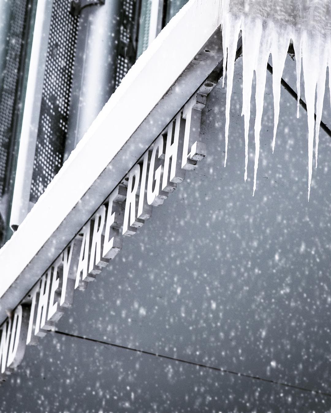 Icicles and neon