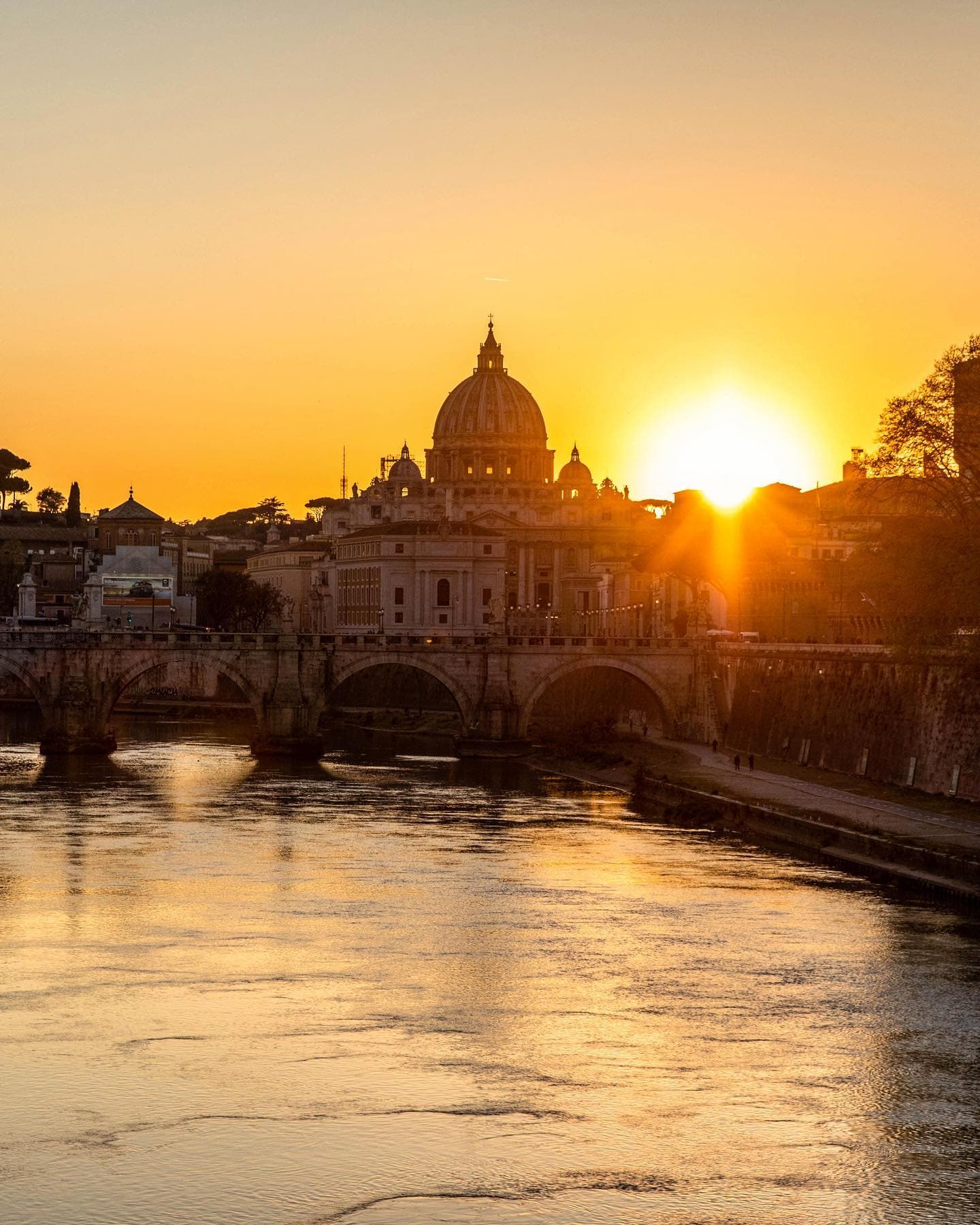 St. Peter's at sunset, Rome