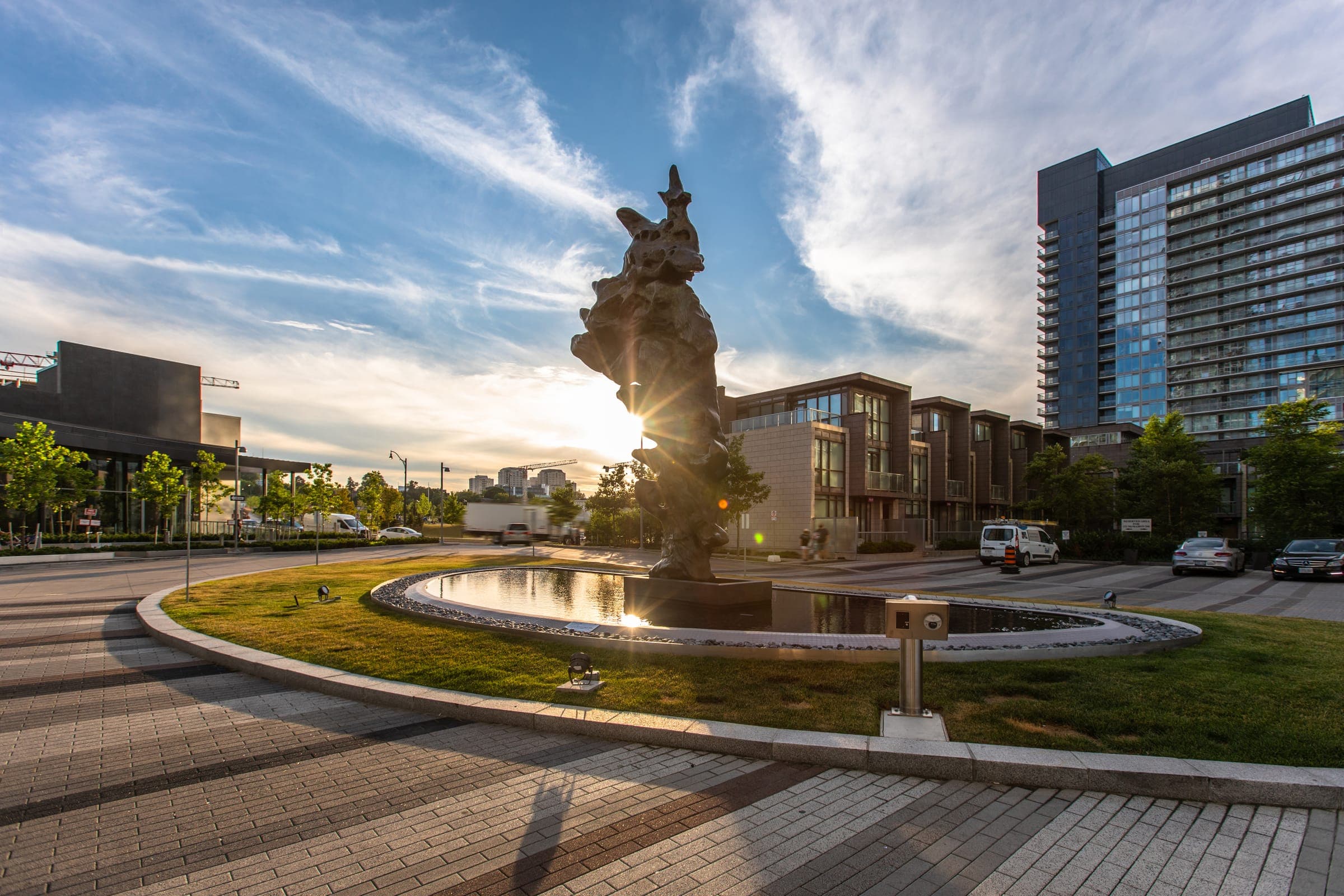 Sculpture at sunrise