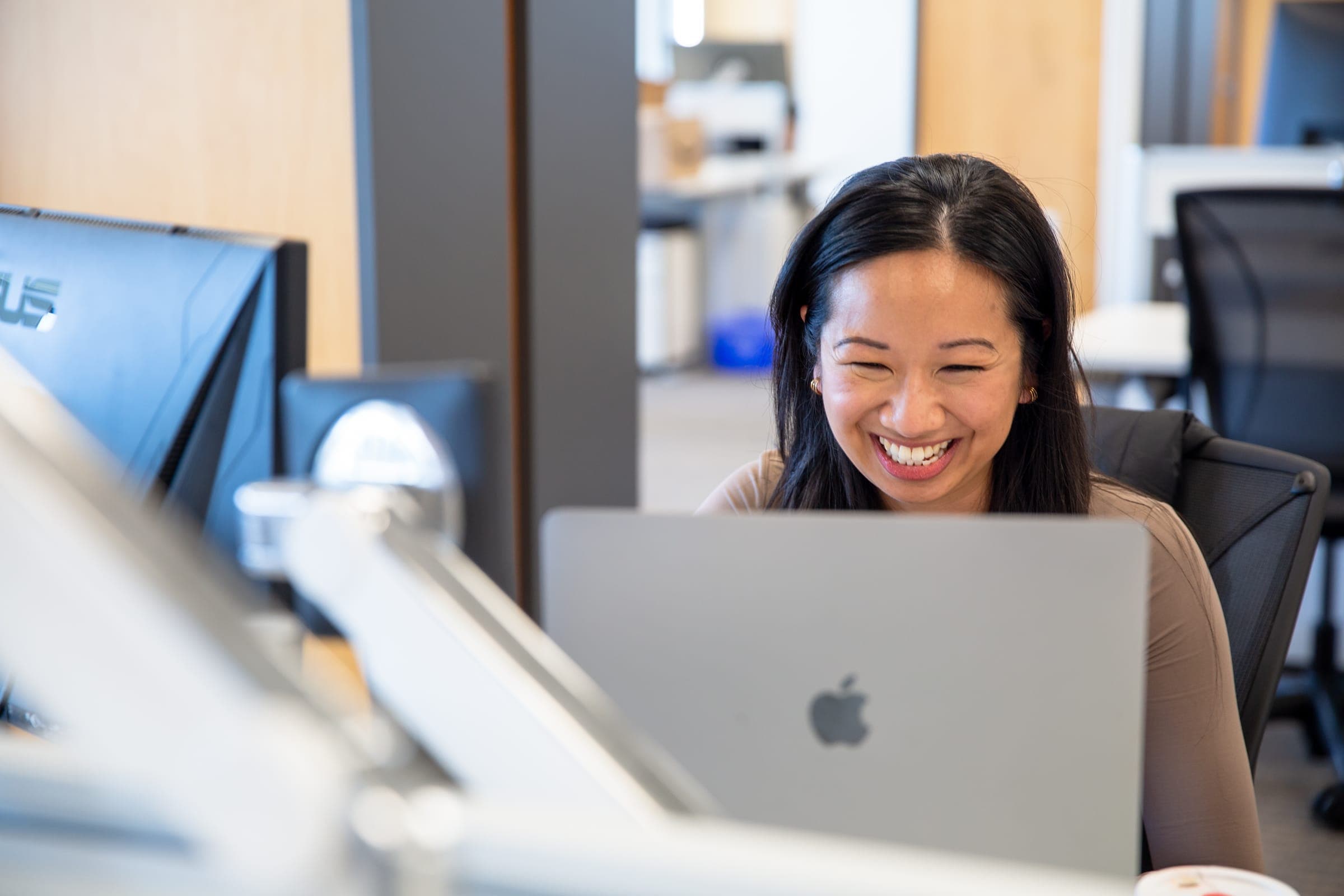 Office content day, candid work