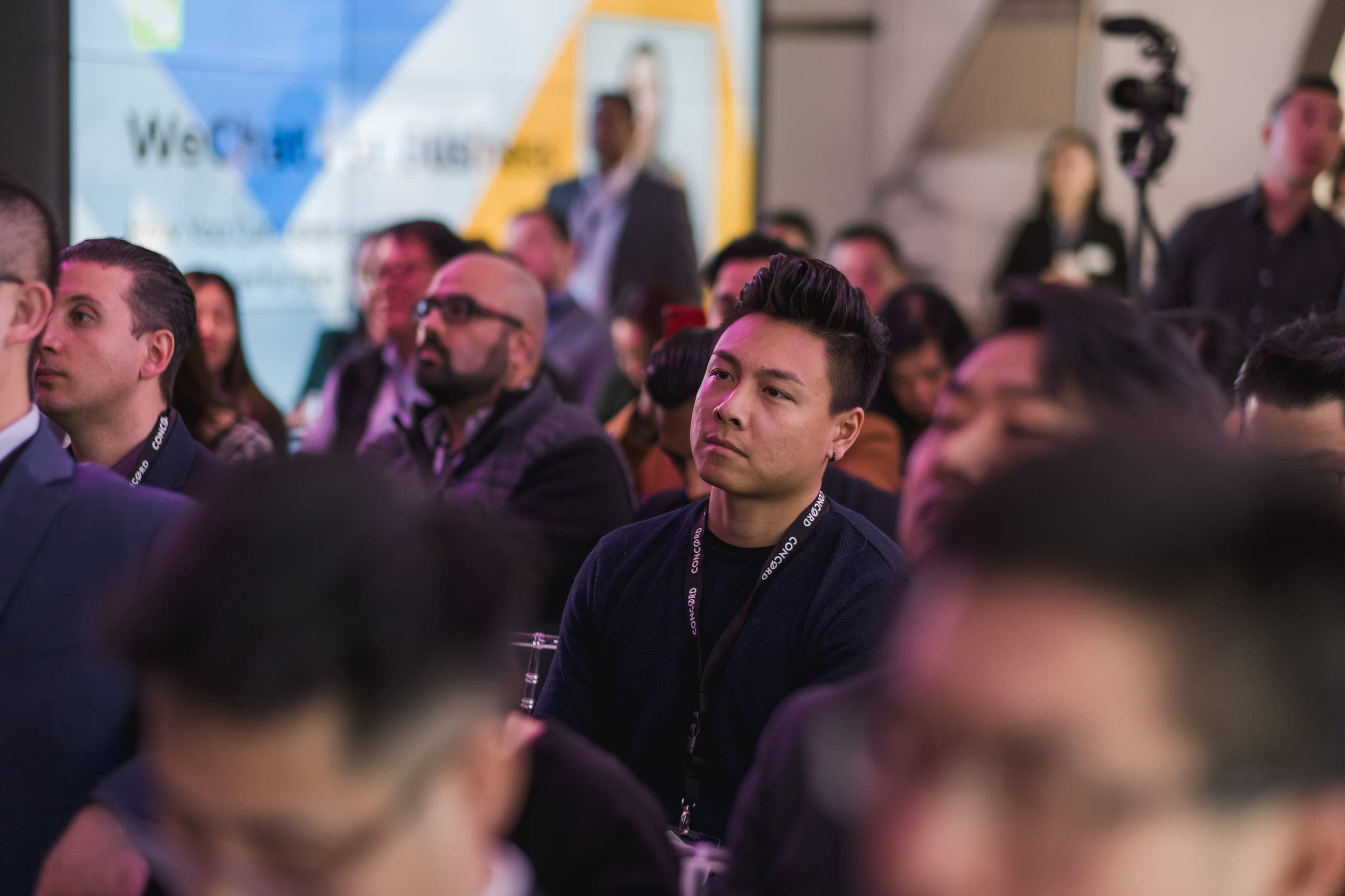 Launch audience, mid-reveal